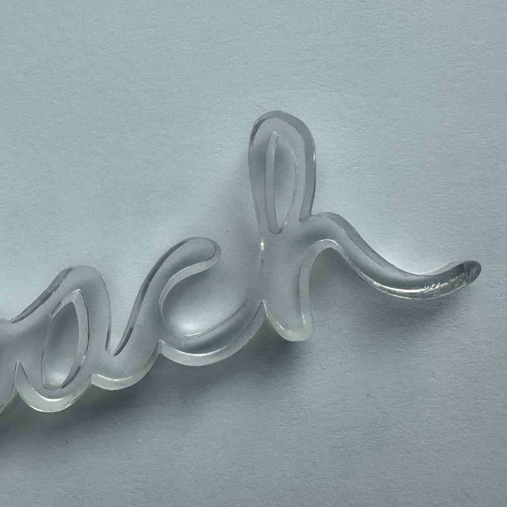 Coach Poppy Clear Script Tag Keychain - Picture 3 of 13